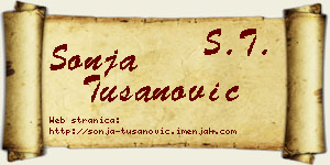 Sonja Tušanović vizit kartica